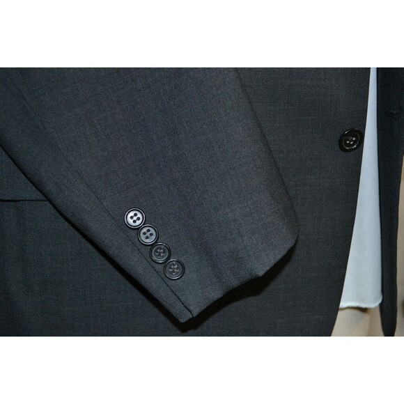 Brooks Brothers‎ Brooksease Wool Blazer Dark Charcoal Gray Sport Coat Sz 44R USA - Picture 7 of 16
